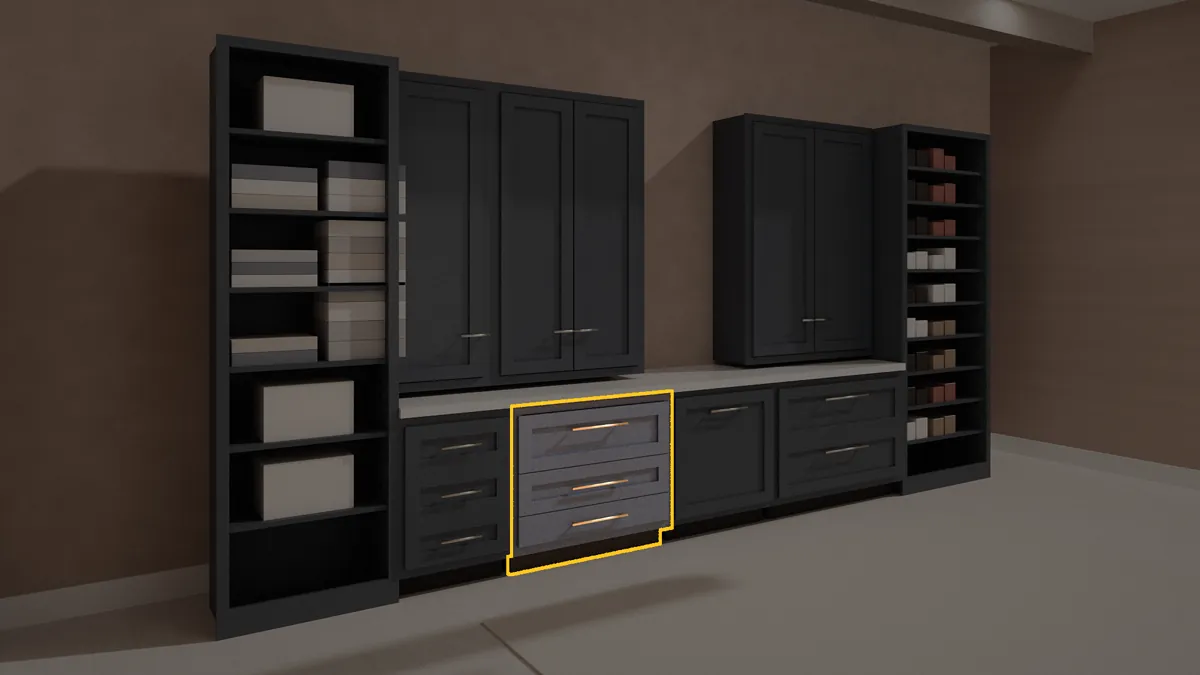 CL-DBG-30 shown in a finished walk-in closet