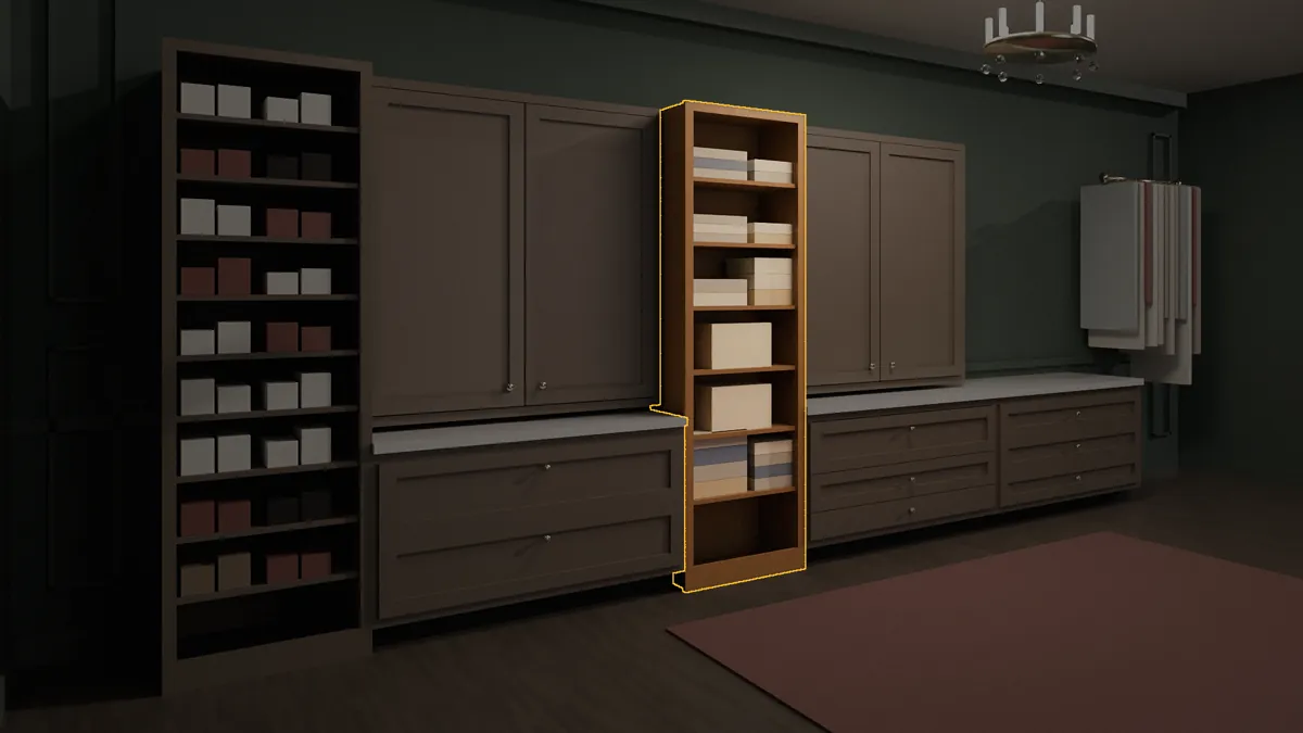 CL-TWR16-24 shown in a finished walk-in closet