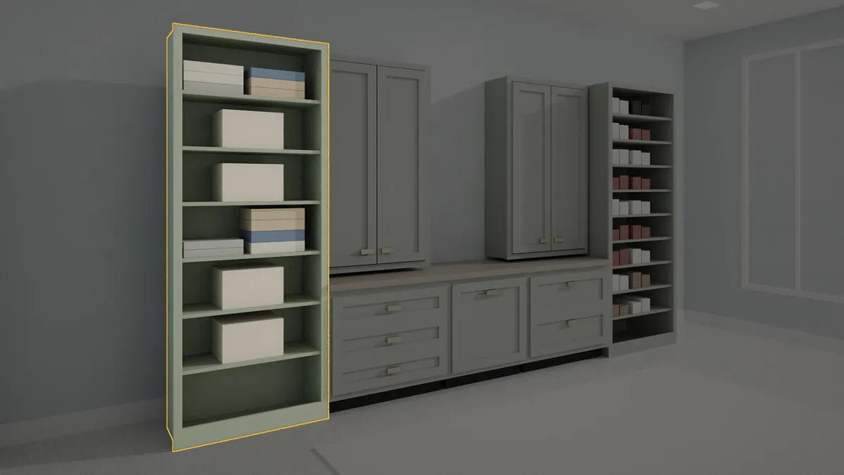 CL-TWR16-30 shown in a finished walk-in closet