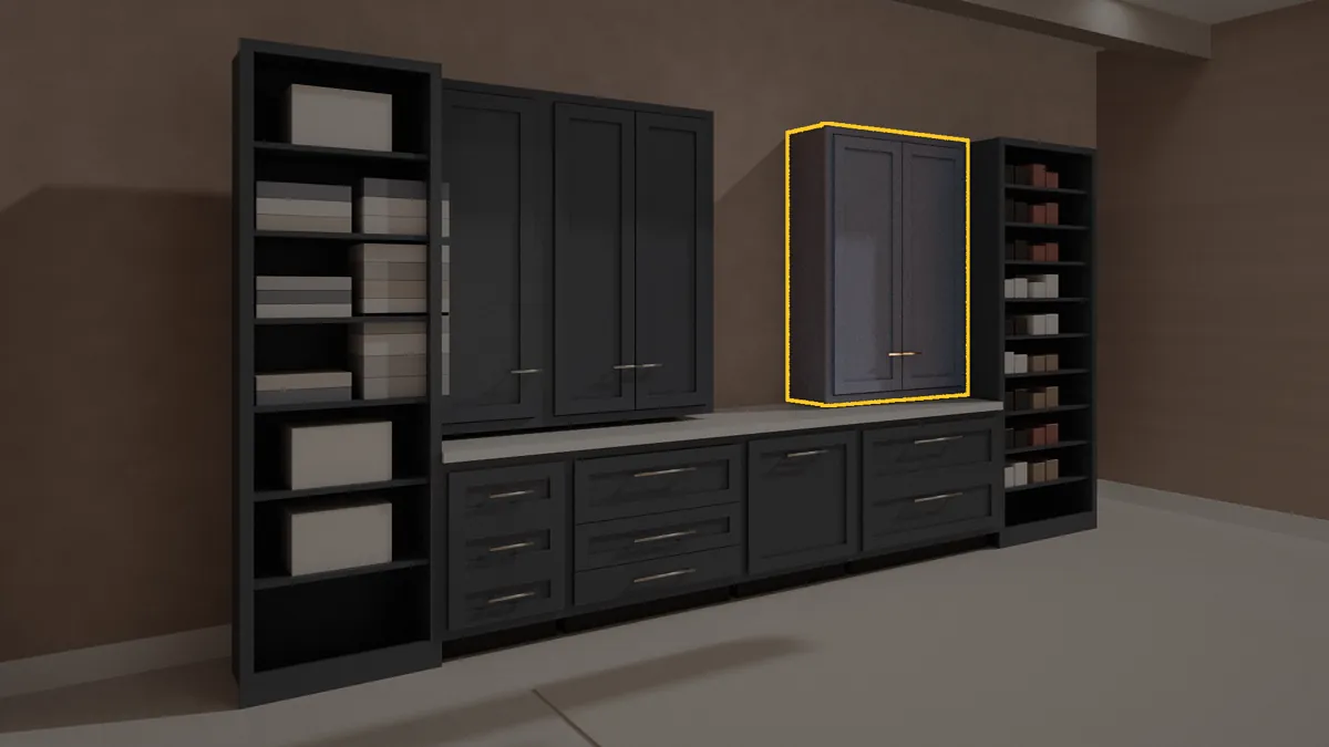 CL-UP-36 shown in a finished walk-in closet