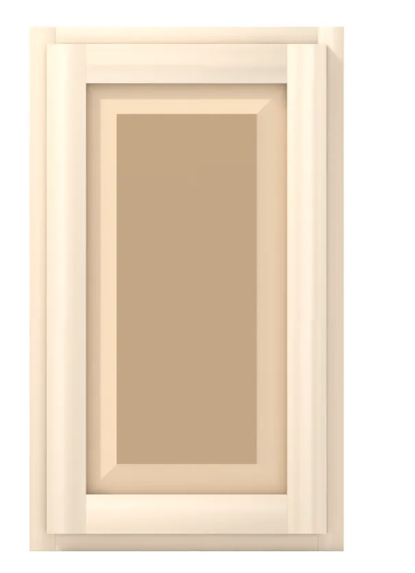 18" wide x 30" tall wall cabinet, one door, raised panel doors, front view, unfinished